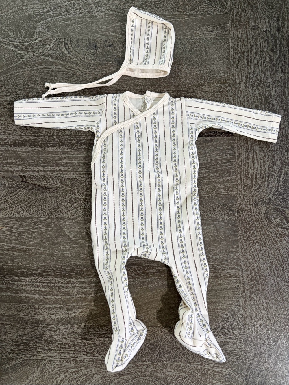 Ely’s & Co Linear Tulip Collection Footie & Bonnet